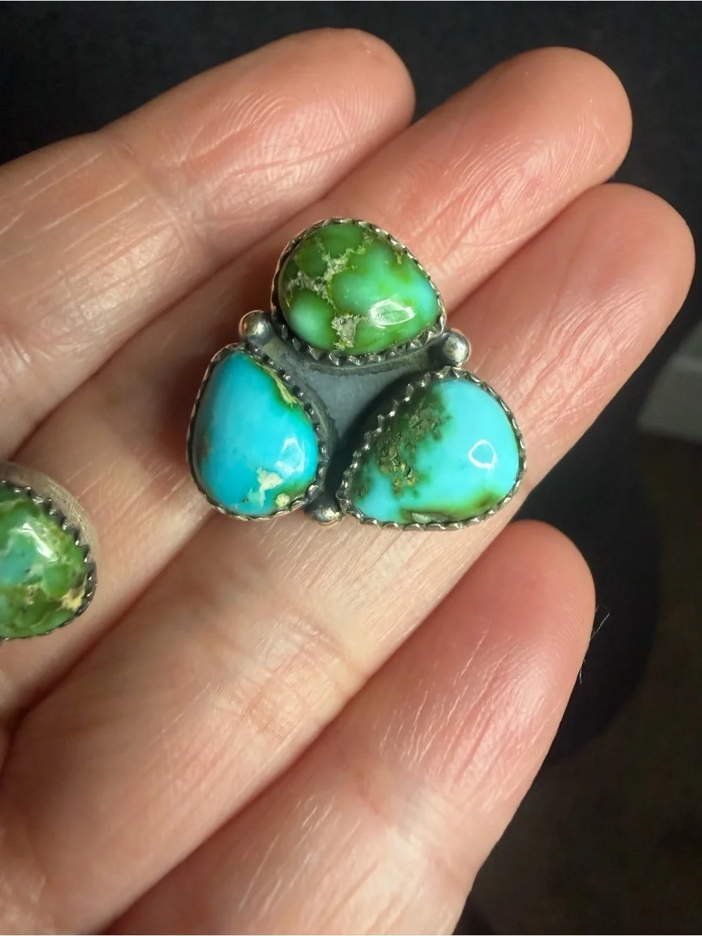 Sonoran Mountain Turquoise Silver Sterling Stud Earrings
